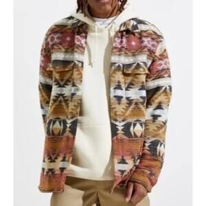 Urban Outfitters Aztec Empire Jacquard Woven Shacket Men's Sz S Multicolor